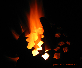 detail of Flaming Pumpkin Totem Pole of Doom, 2014